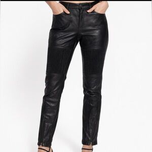 H&M Autumn Collection 2013 Leather Moto Pants Black Size 6-8